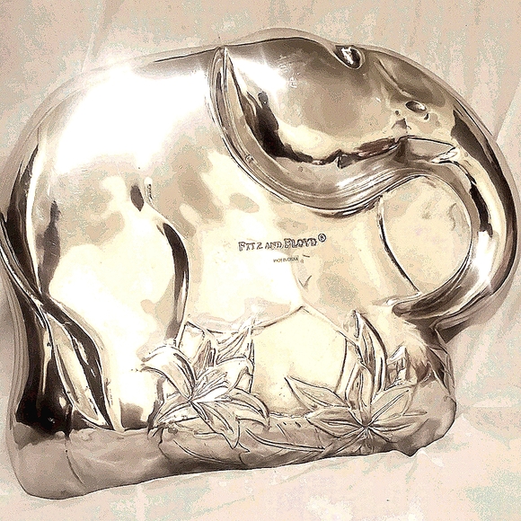 Silver Tone/Silverplated Elephant Serving Tray - Picture 2 of 5